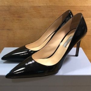Prada Calzature Donna Black Leather Stiletto Heels